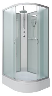 Душевая кабина Niagara NG-33094-14LBKT 100x90см серебро/матовое